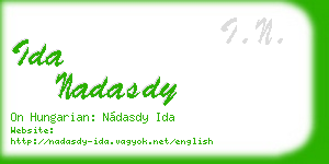 ida nadasdy business card